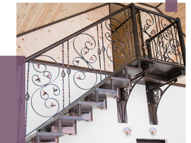Кованые лестницы в Вологде от 80122 руб. под ключ