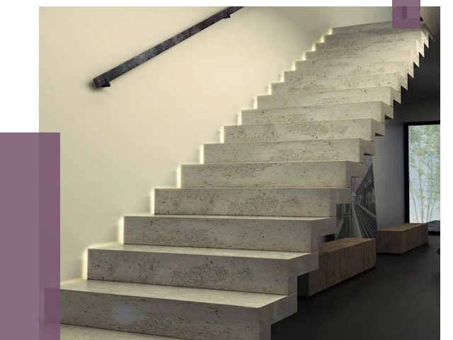 Облицовка бетонных лестниц в Вологде от 4622 руб/м2 