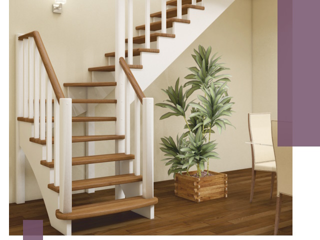 Г-образные лестницы под ключ в Вологде — изготовление и монтаж