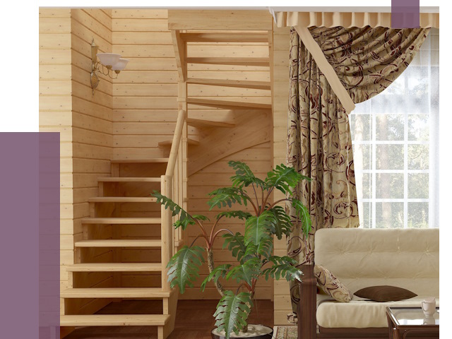 Лестницы для дачи в Вологде от 76270 руб.  | ПРОЛЁТ-Вгд