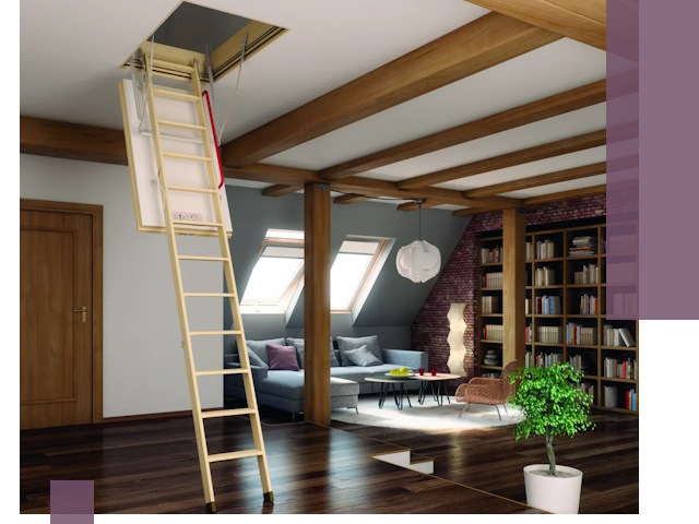 Чердачные лестницы под ключ в Вологде: изготовление и монтаж