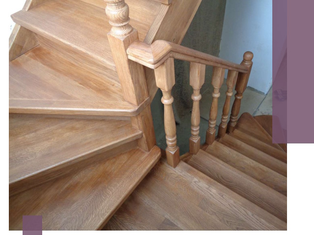 Дубовые лестницы под ключ в Вологде: изготовление и монтаж
