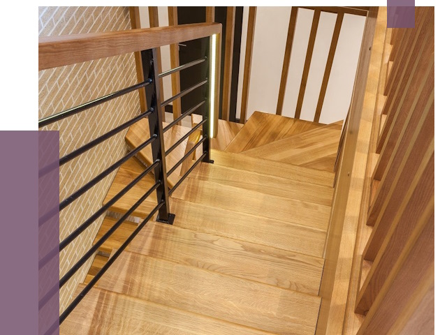 Лестницы из ясеня в Вологде под ключ от 10067 руб. 