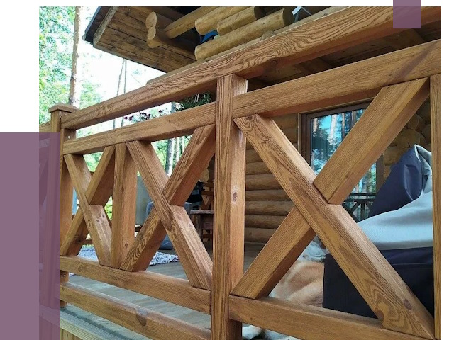 Деревянные перила под ключ в Вологде от 7704 руб. 