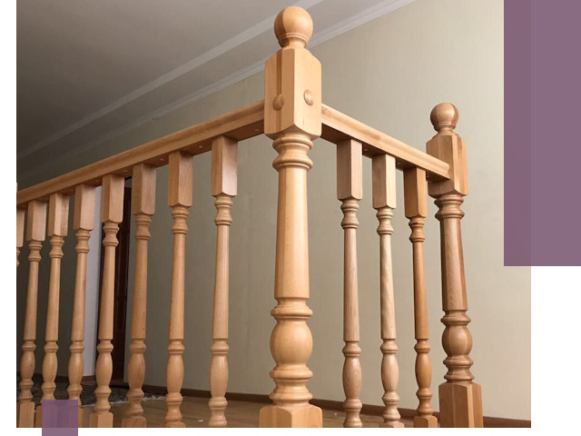 Деревянные перила на заказ в Вологде: монтаж и изготовление