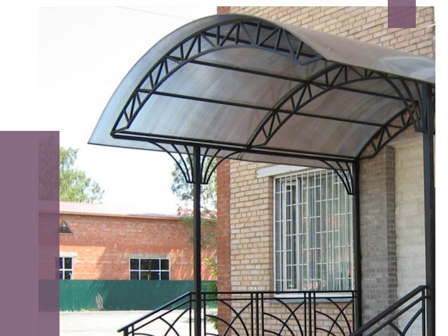 Металлические навесы и козырьки в Вологде от 12840 руб.