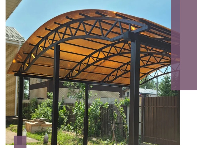 Изготовление навесов под ключ в Вологде из качественных материалов