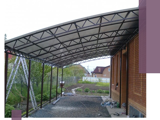 Профессиональный монтаж навесов под ключ в Вологде