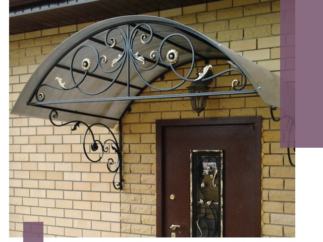 Изготовление козырьков из металла под ключ в Вологде