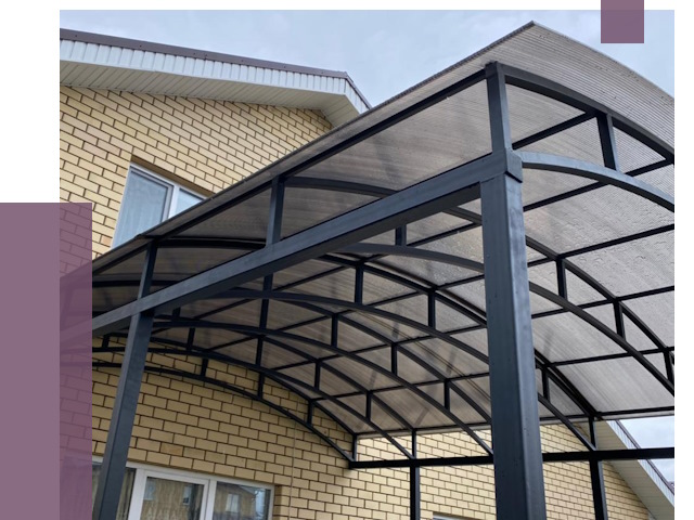 Монтаж козырьков в Вологде от 11556 руб. | ПРОЛЁТ-Вгд