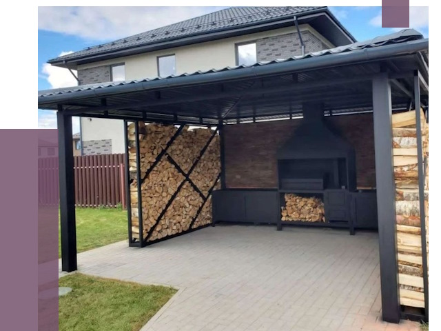 Навесы для барбекю в Вологде от 12789 руб. под ключ | ПРОЛЁТ-Вгд