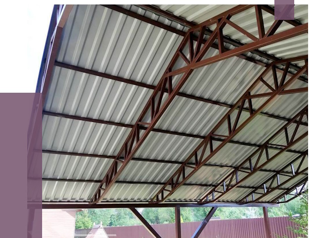 Навесы из профнастила в Вологде от 7396 руб. | ПРОЛЁТ-Вгд