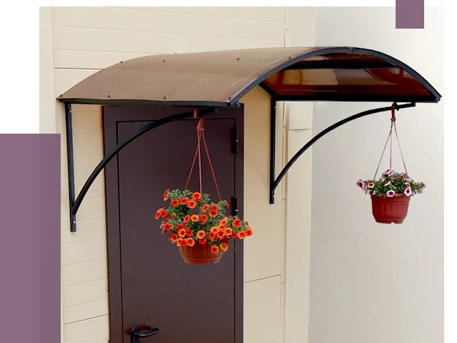 Козырьки над входом в Вологде от 14894 руб.  | ПРОЛЁТ-Вгд