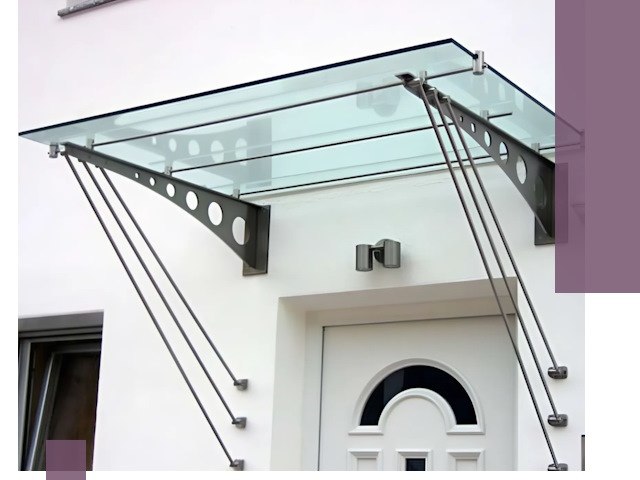 Козырьки над входом под ключ в Вологде — изготовление и монтаж