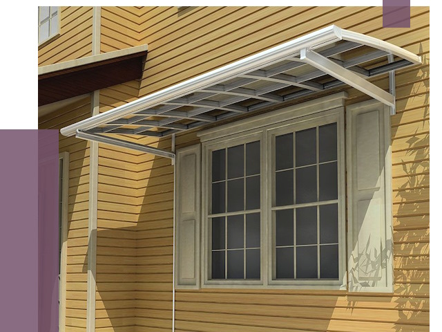 Козырьки над окнами в Вологде от 7653 руб. — монтаж, покупки | ПРОЛЁТ-Вгд