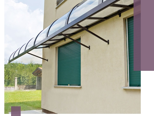 Козырьки над окнами в Вологде — изготовление и монтаж по выгоде