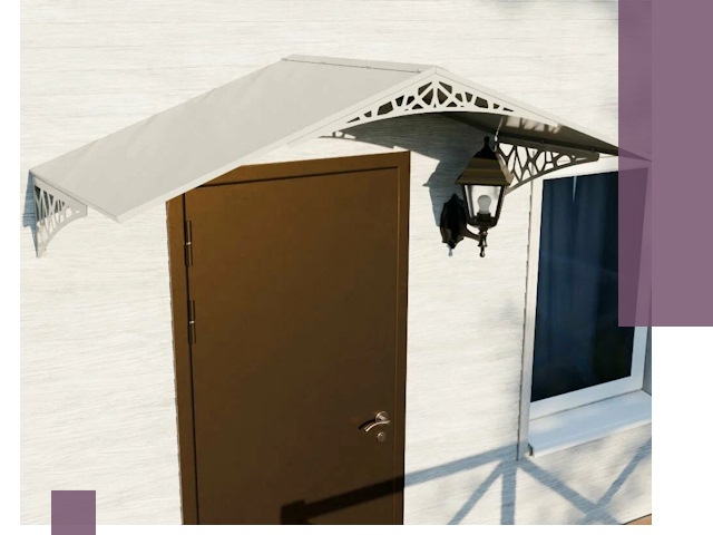 Металлические козырьки на входы и террасы в Вологде