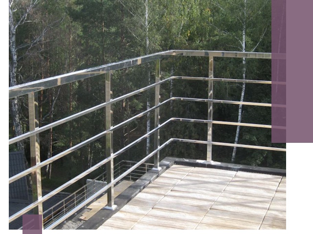 Парапеты из нержавеющей стали в Вологде — изготовление и монтаж