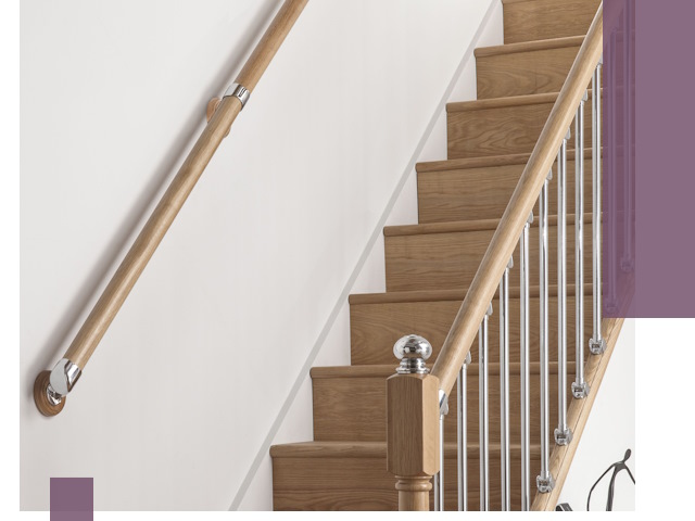 Пристенные поручни из стали и нержавейки под монтаж в Вологде